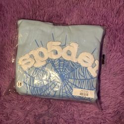 Sp5der “light blue” Hoodie