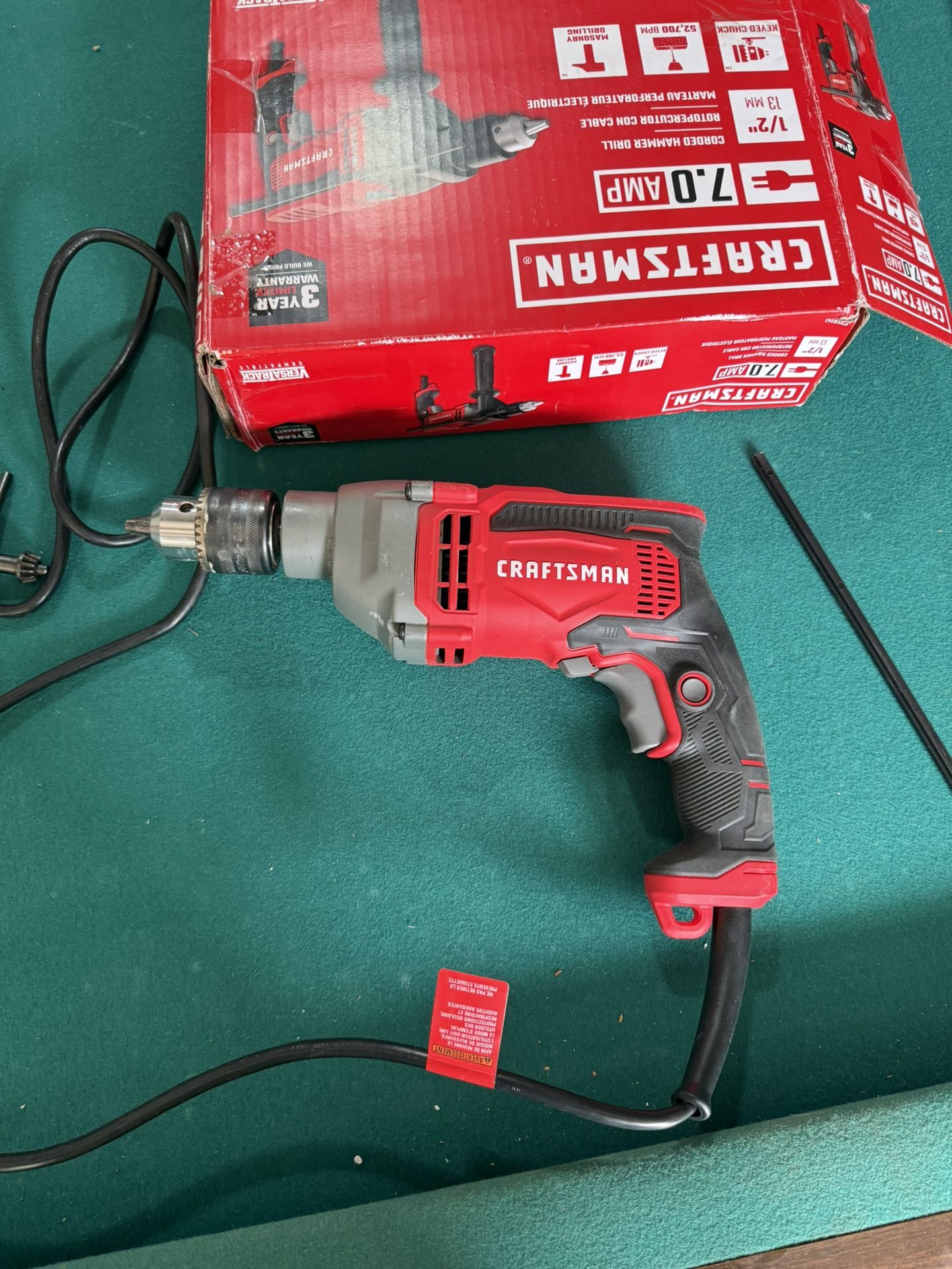 Craftsman 7 V Corded Hammer Drill
