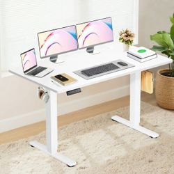 55" x 24" Electric Height Adjustable Standing Desk with Memory Presets, Ergonomic Sit-to-Stand Desk for Home Office