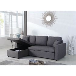Beautiful Reversible Pull Out Sectional Sofa and Storage 