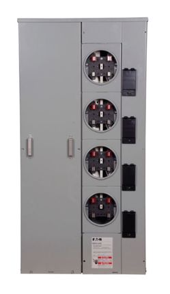 Eaton 4 meter socket main electrical panel 4 x 125 amp