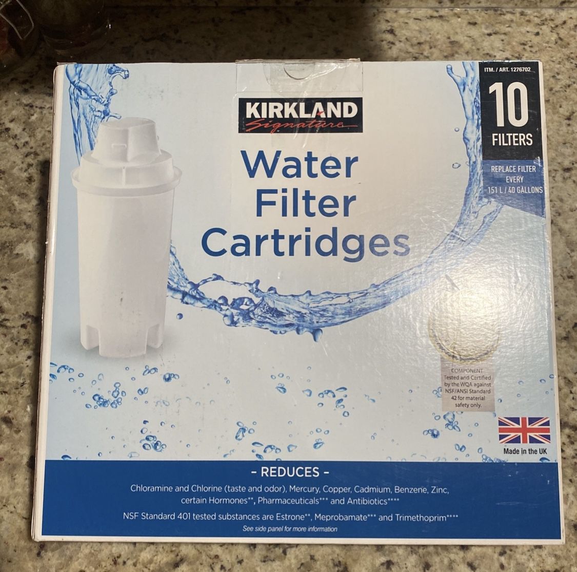10 Kirkland Water Filter Cartridges 