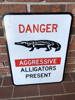 Metal Alligator sign