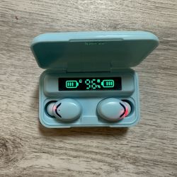 TWS Blue Bluetooth 5.0 Wireless Earbuds Headphone Waterproof