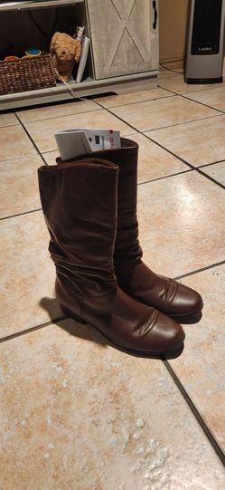 Dark Brown Leather Boots
