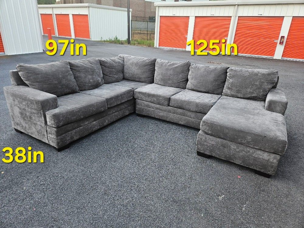 FREE DELIVERY Reversible Couch Sofa Sectional Chaise 3 PC Grey