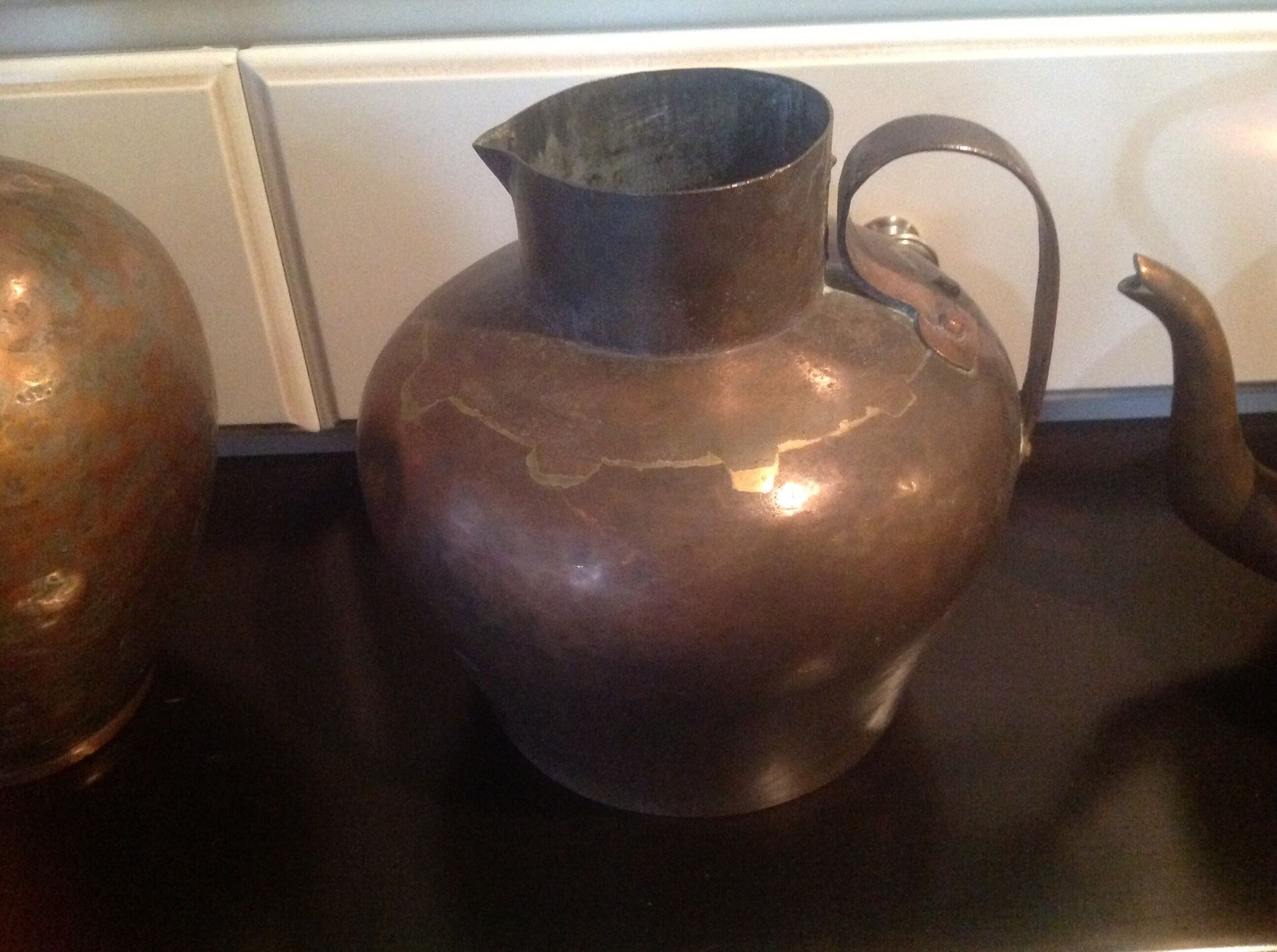 5- copper pots some vintage 24 each all$110