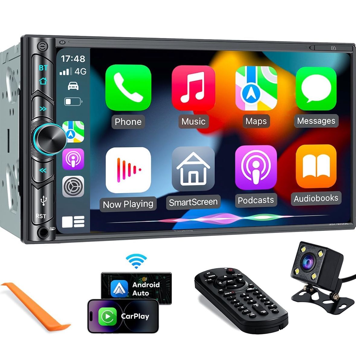 Upgrade Wireless Double Din Car Stereo with Carplay