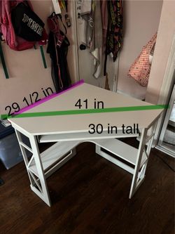 White Corner Desk
