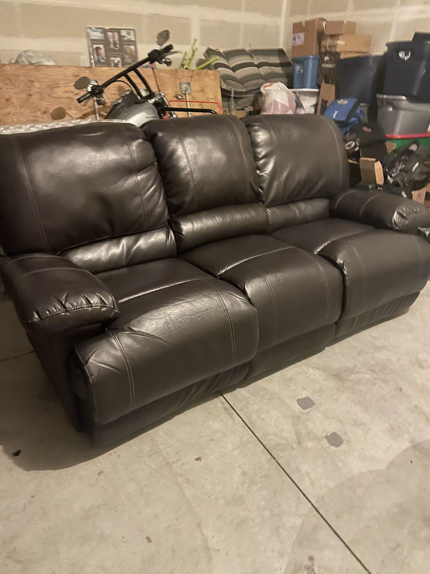 Brown Leather Couch