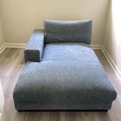 Joybird Chaise lounge chair - Smokey Blue