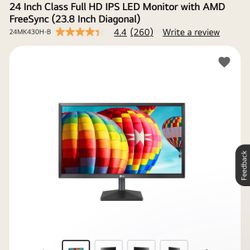 24 Inch Class Full HD IPS LED Monitor with AMD FreeSync (23.8 Inch Diagonal)