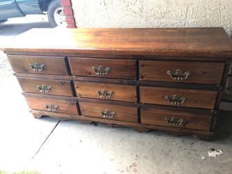 Hard wood dresser set100$