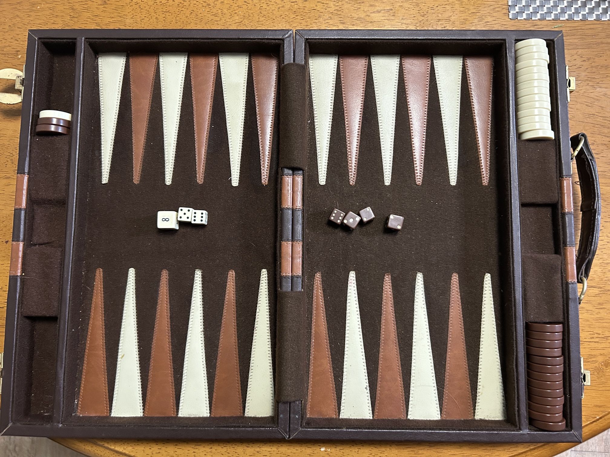 Late 70’s Backgammon Travel Board 19x15