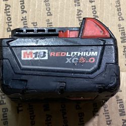 5 Pre-owned Milwaukee 48-11-1850 18v 5.0Ah Batteries