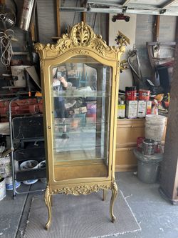 Gold Curio Cabinet