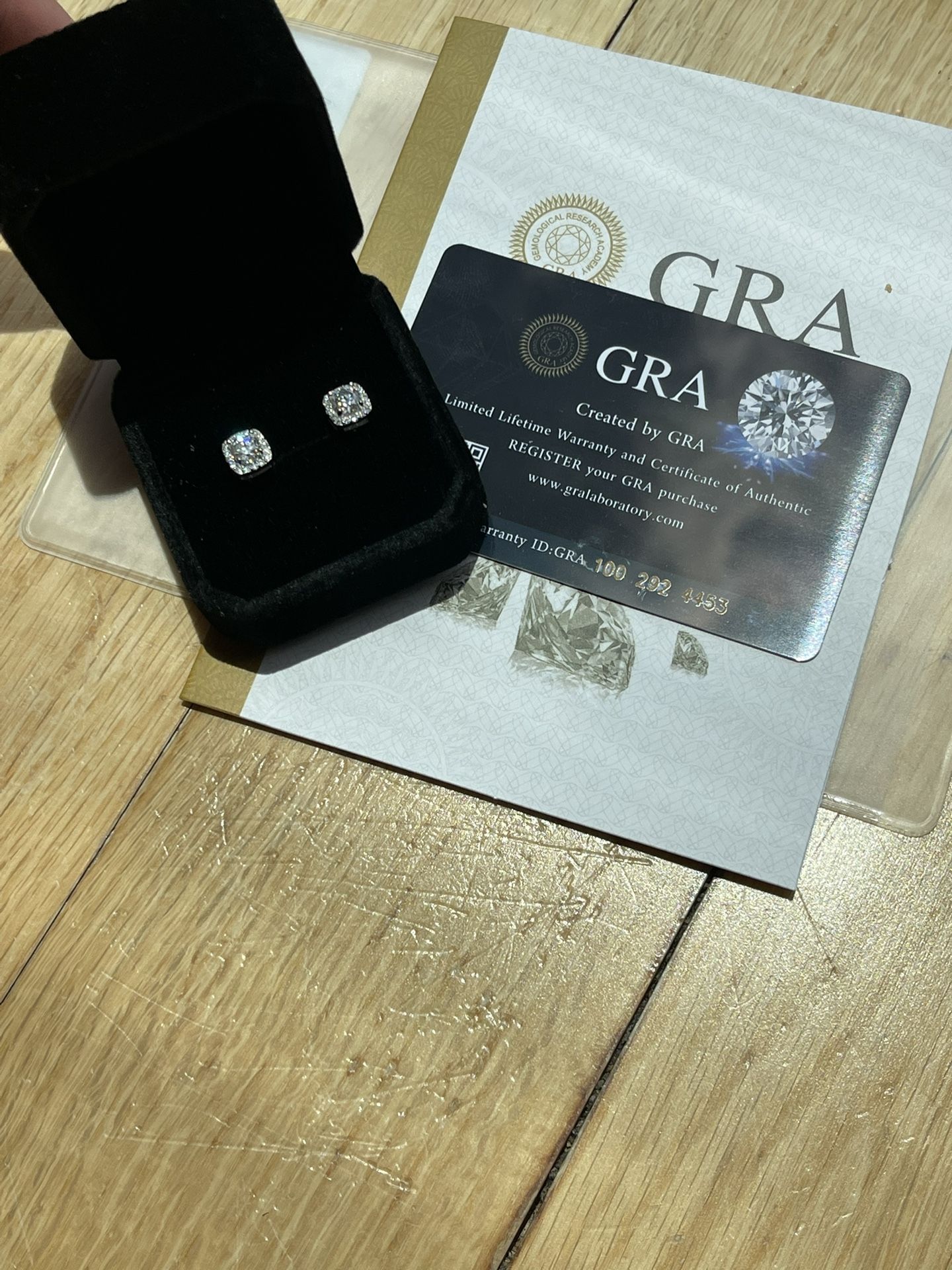 2C Square Diamond Earrings