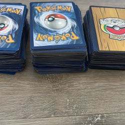 3 Large Pokémon Card Stacks