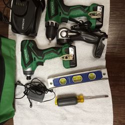 HITACHI cordless Driver Drill  and cordless Impact driver