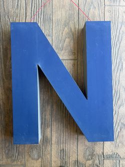 Big Metal Letter N