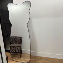 Full Length Mirror, L69in. W27.5in. Floor Mirror with Stand, Large Standing Mirror wooden back