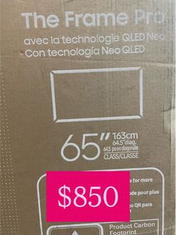 Samsung - 65” Class LS03FA The Frame Series QLED 4K UHD Art Mode SamsungVision AI Smart TV