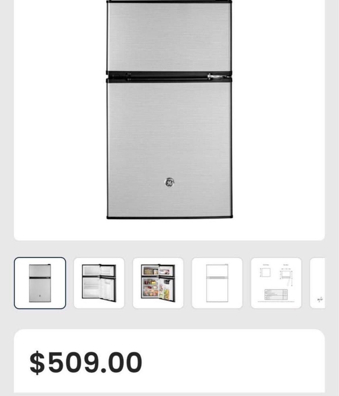 Ge Stainless Steel Mini Fridge