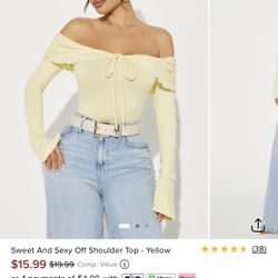 Yellow Fashion Nova Top Price Is Negotiable