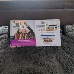 HP DeskJet 3755 Compact All-in-One Wireless Printer, HP Instant Ink, Works with Alexa - Blue Accent (J9V90A)
