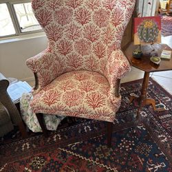 Matching Pair of  MCM 1940’s Butterfly Wingback Chairs 