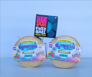 NeeDoh Fuzz Ball and Crazy Fun Squishy Dumpling Fidget Toy