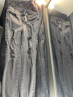 Aeropostale Black Distressed Skinny Jeans