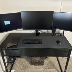 Lian Li Computer Case / Desk DK-02X + Ergotech Monitor Stand
