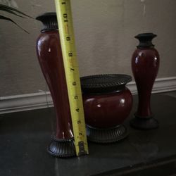 Partylite Moroccan Candle Holders  Red 