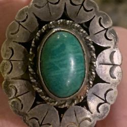 Vintage Ring from Israel With an EILAT Stone Sz.7.5