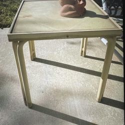 Vintage Jordan Brown Patio Furniture Table Glass Aluminum 60s Retro Vintage 