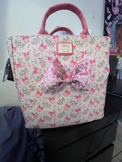 Loungefly Disney Minnie Mouse Floral All-Over Print Convertible Backpack & Tote Bag