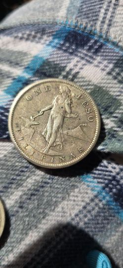Philippine Fifty Centavos Vintage Coin and 1907  one Peso coin silver