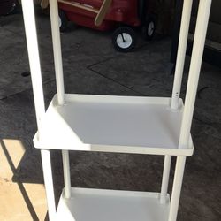Multi level storage shelf (tall and narrow)