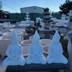 Concrete Buddha Statue / Cement Backyard Patio Stone Garden Buddhas