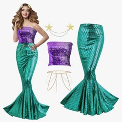 Ariel Costume + Wig