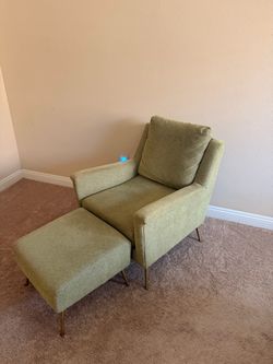 Sage Green Accent Chair & Ottoman $150 OBO