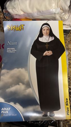 Plus size Nun costume with cross