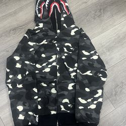 Bape Black Camo Hoodie