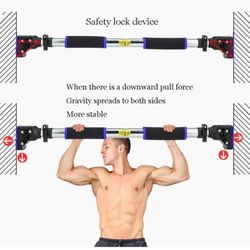 Horizontal Bar, 75-150cm Corridor Chin Up Bar, Home Gymnastic Rings Power Training Equipment, Load 200kg