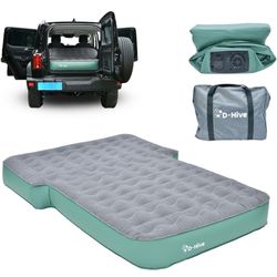 New Full Size SUV Air Mattress, Easy to Install with Built-In Pump, Quick Inflation, Anti-Deflate, Fits 2 People, Green