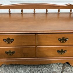 Wooden 2 Drawer storage bench