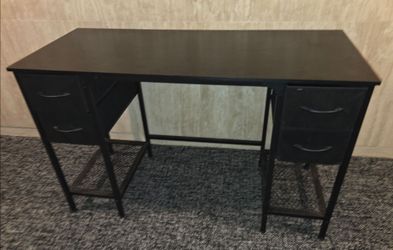 Huuger 47 Inch Computer Desk with 4 Drawers, Office Desk with Mesh Shelf, Gaming Desk, Large Storage, Writing Work Desk for Home Office, Study, Bedroo