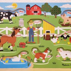 Melissa & Doug Old MacDonald's Farm See/Hear Sound Puzzle