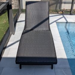 Resin Wicker (All-Weather) Armless Chaise Lounge
